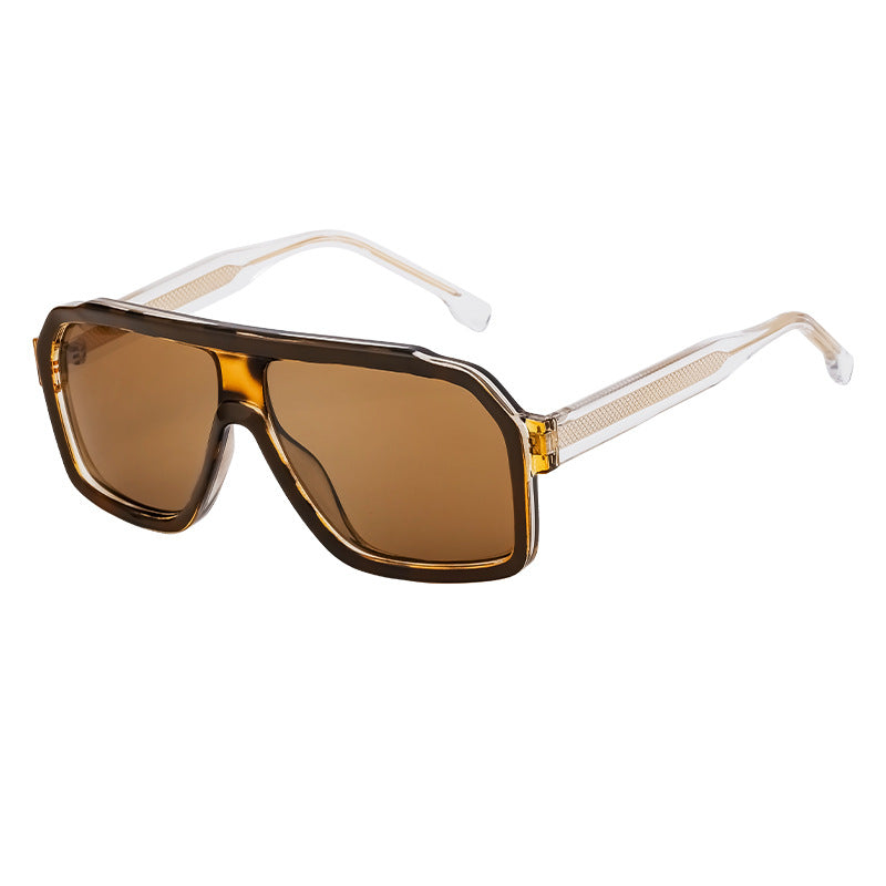 European and American Fashion Square Frame Sunglasses for Men Driving Special Propionic Acid Insert Pin Temple Sunglasses Men's Glasses shades