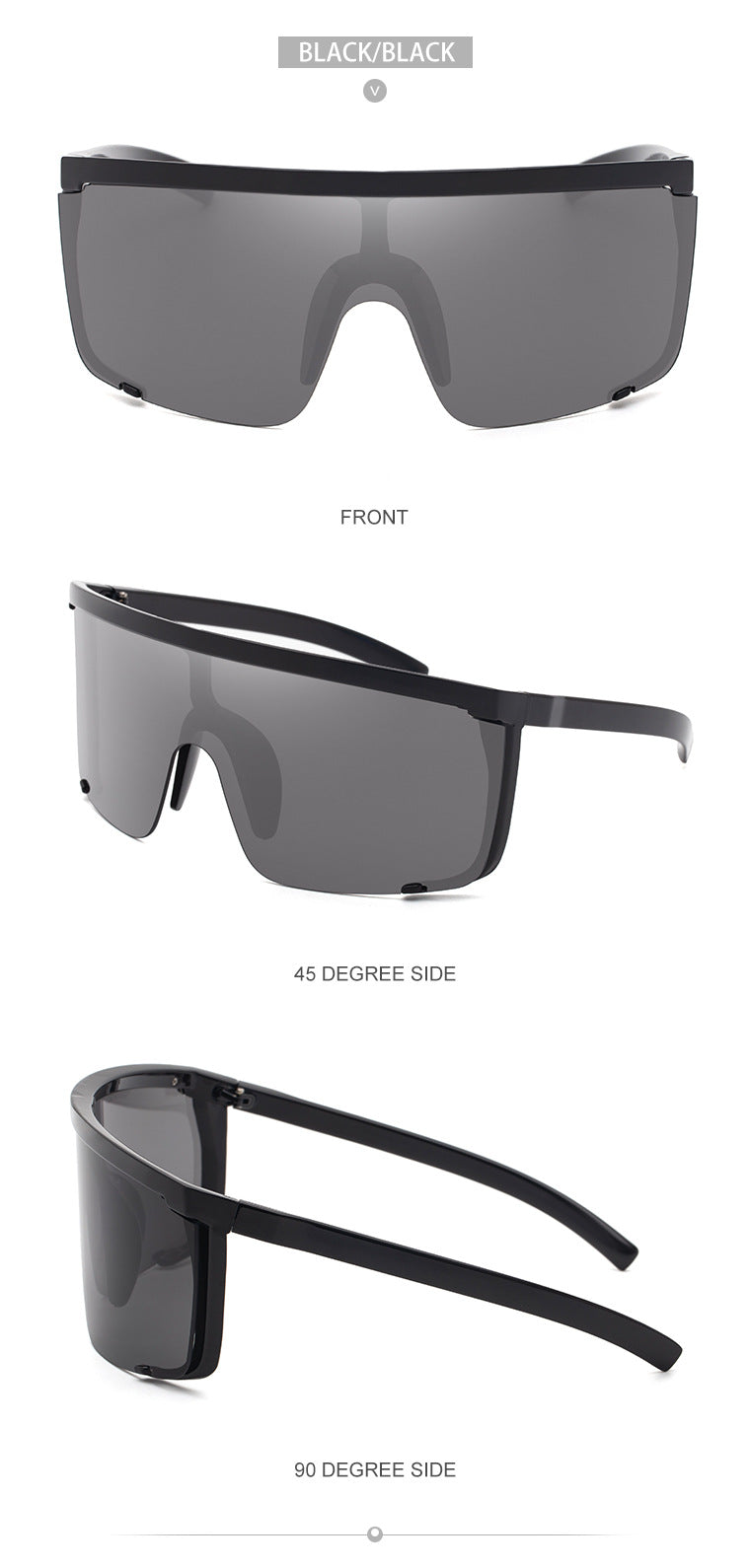 Colorful Cycling Sports Sunglasses for Men17183One-piece Windproof Frame Sunglasses for Men Trendy Sun Protection Glasses