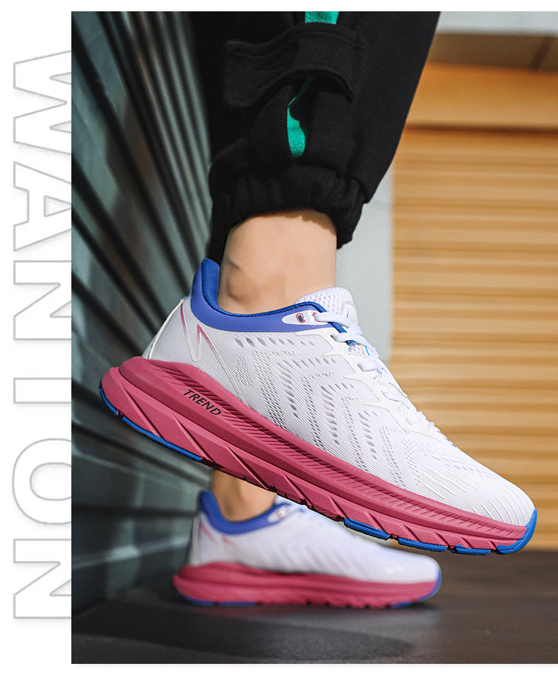 Men's running shoes2025New Breathable Mesh Student Casual Running Youth Shock Absorbing Anti-Slip Sports Shoes