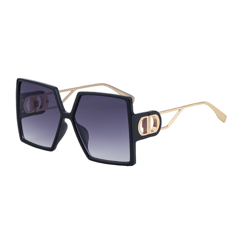 Fashion Large Frame Sunglasses for Women ins Internet Celebrity Style Square Frame Sunglasses for Women Trendy Street Photography Glasses sunglasses