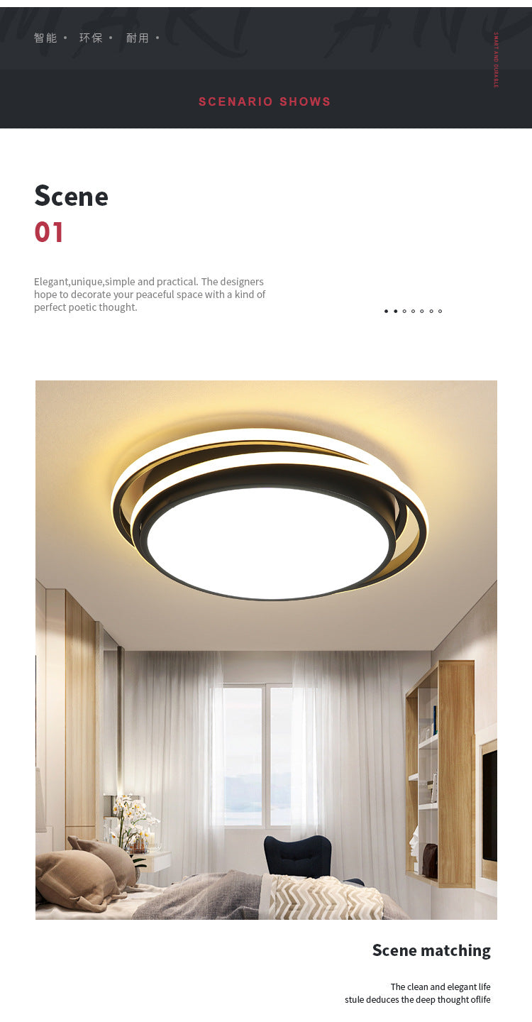 round led Ceiling Lamp Bedroom Lamp Modern Minimalist Living Room Lighting New Hotel Room Restaurant Room Lighting
