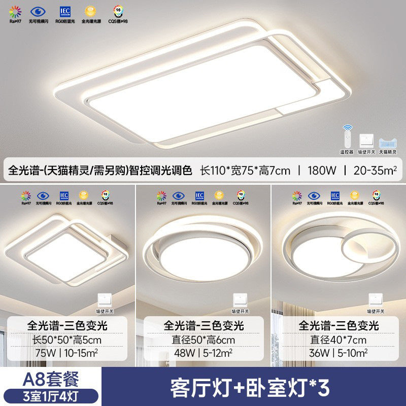 Full Spectrum Living Room Main Light Elegant2025New Eye Protection Ceiling Light Modern Simple Zhongshan Lighting Package Set