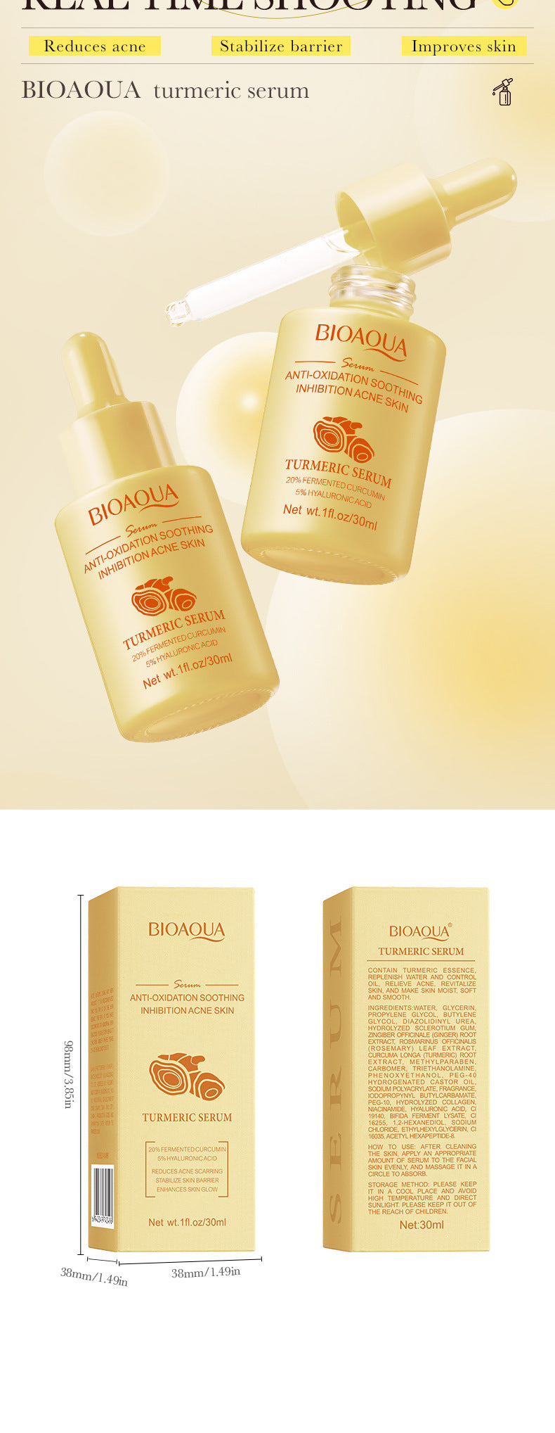 BIOAOUA Essence Series Hydrating and Nourishing Vitamins C Essence  Foreign Trade Factory Direct Sales