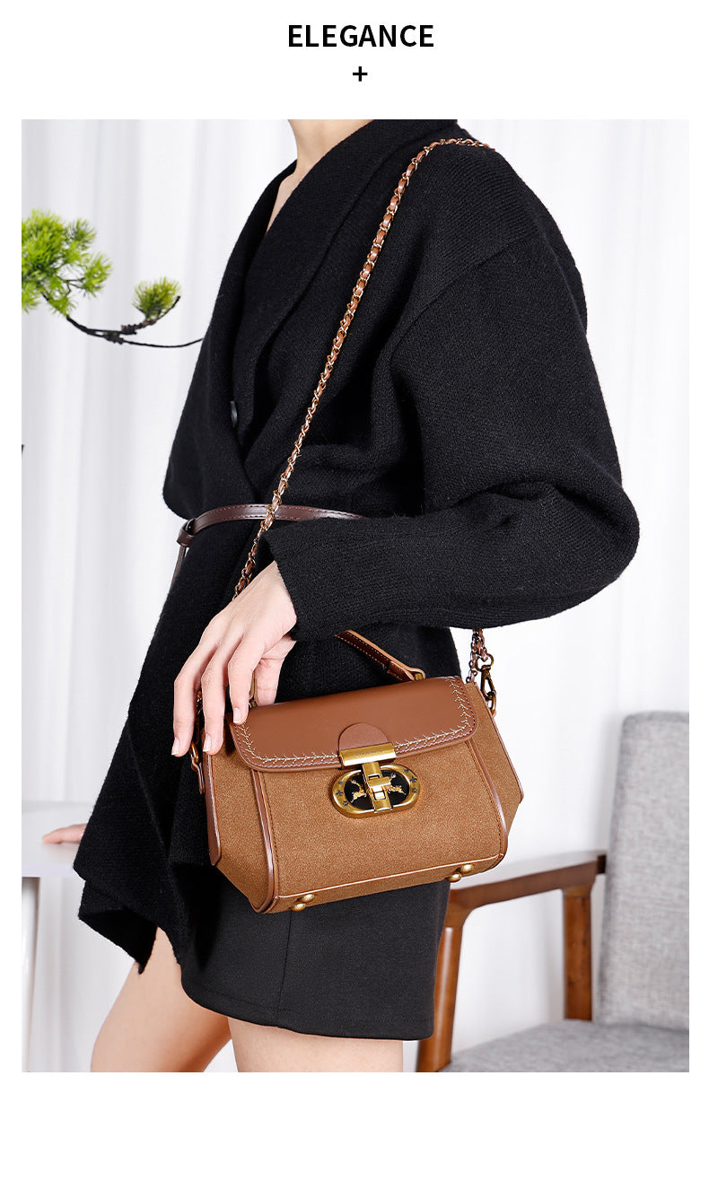 European and American Retro Niche Stylish Small Square Bag Chain New Texture Handbag Fashion Versatile Shoulder Crossbody Bag for Women