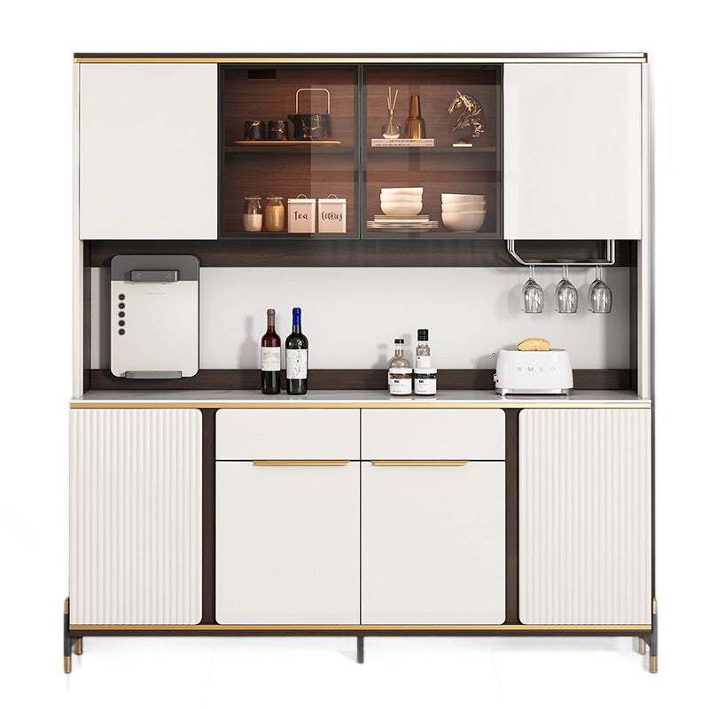 Aluminum Alloy Sideboard Wall-Mounted Integrated Storage Cabinet Wine Cabinet Living Room Household High Cabinet Kitchen Bowl Cabinet Storage Cabinet Manufacturer