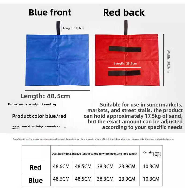 Sandbag Weighted Four-Leg Umbrella Tent Accessories Fixed Base Water-Filled Canopy Sandbag Weighted Windproof Sunshade Umbrella Counterweight