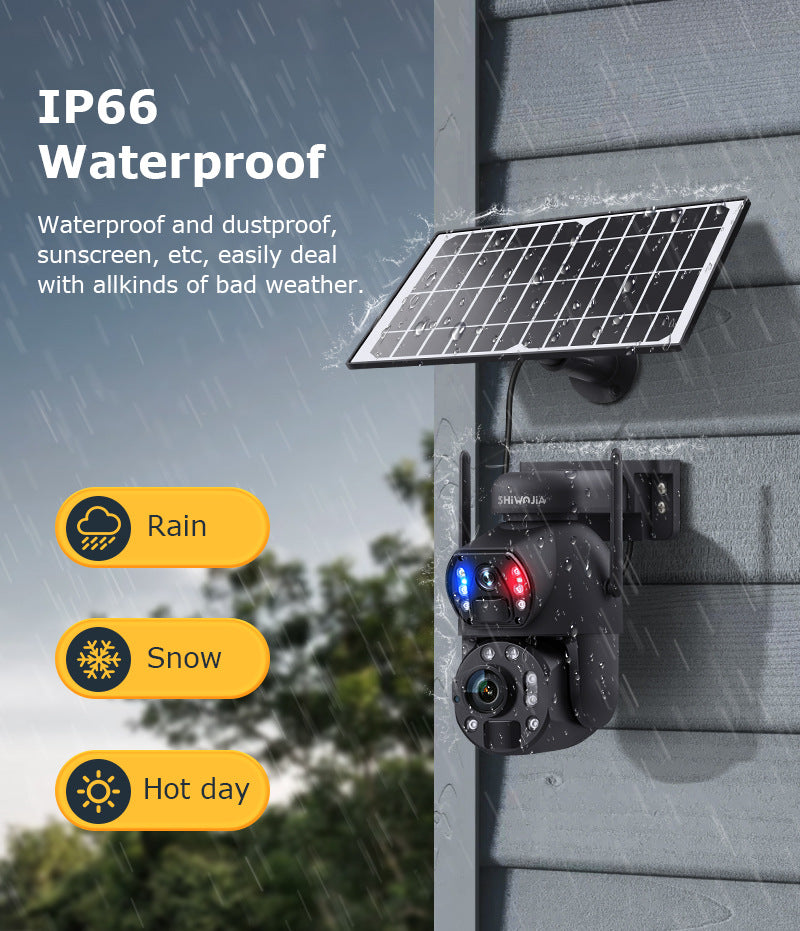 High Definition Bullet Camera36Optical Zoom Outdoor6MP Full Color Night Vision4G Wireless Solar Camera