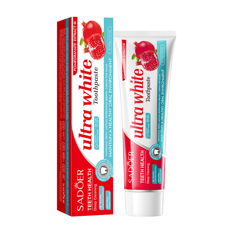 Rose Salt Brightening Stain Removal Toothpaste SADOER Oral Teeth Gum Care Plant-Based Toothpaste  Wholesale