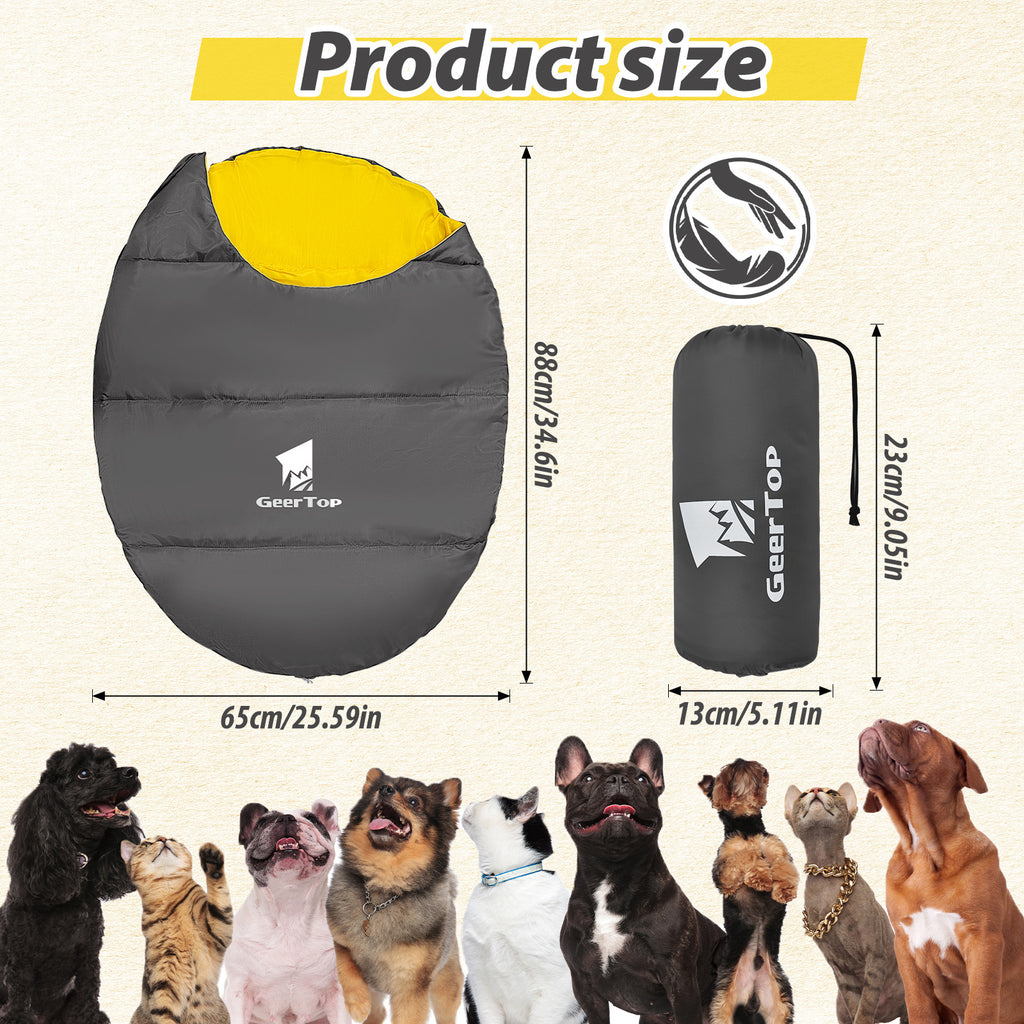 New Pet Sleeping Bag Outdoor Camping Dog Cat Nest Semi-Enclosed Waterproof Portable Winter Warm Sleeping Bag Foldable