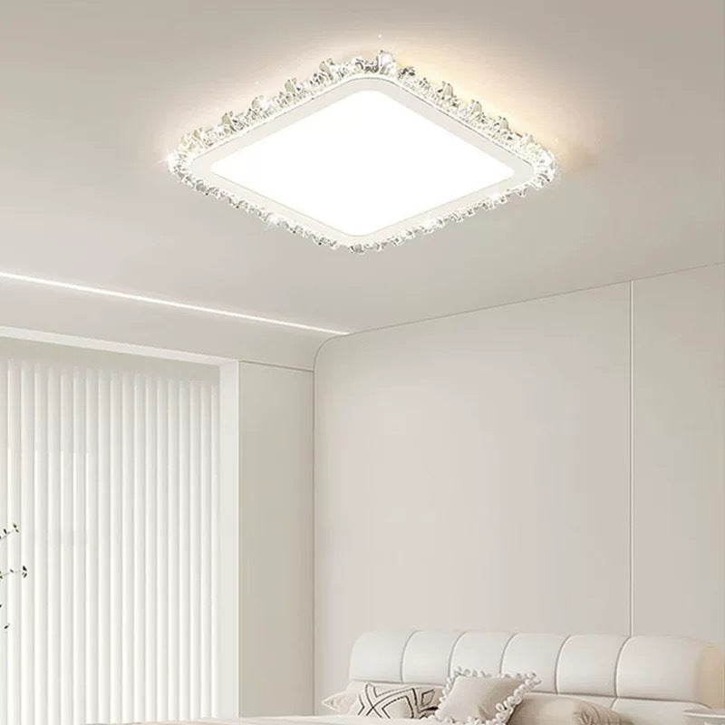 Light Luxury Living Room Ceiling Lamp2025New Year's Crystal Lamp High-end Bedroom Main Lamp Round led Eye Protection Lighting