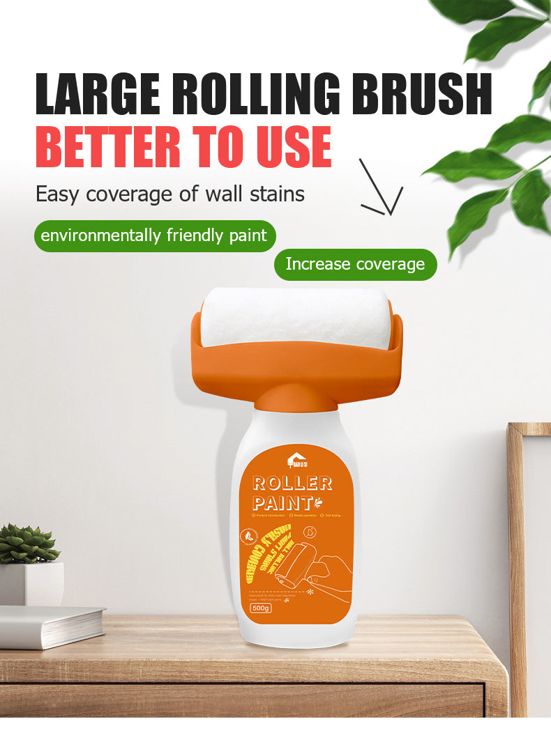 Large Roller Paint for Walls Water-Based Odorless Household White Wall Graffiti Stain Color Change Covering Latex Paint