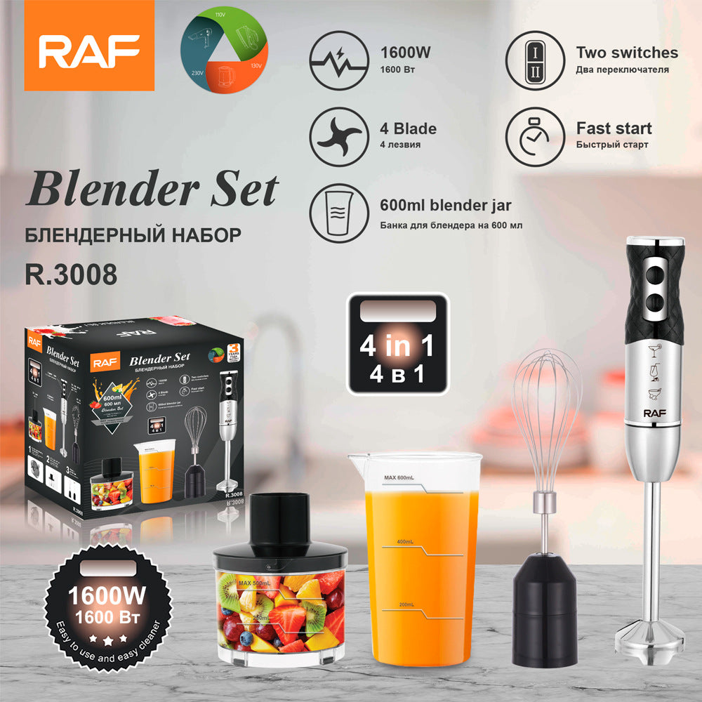 RAF EU Standard Portable Handheld Electric Stainless Steel Cooking Stick Stirrer Household Food Mixer3008