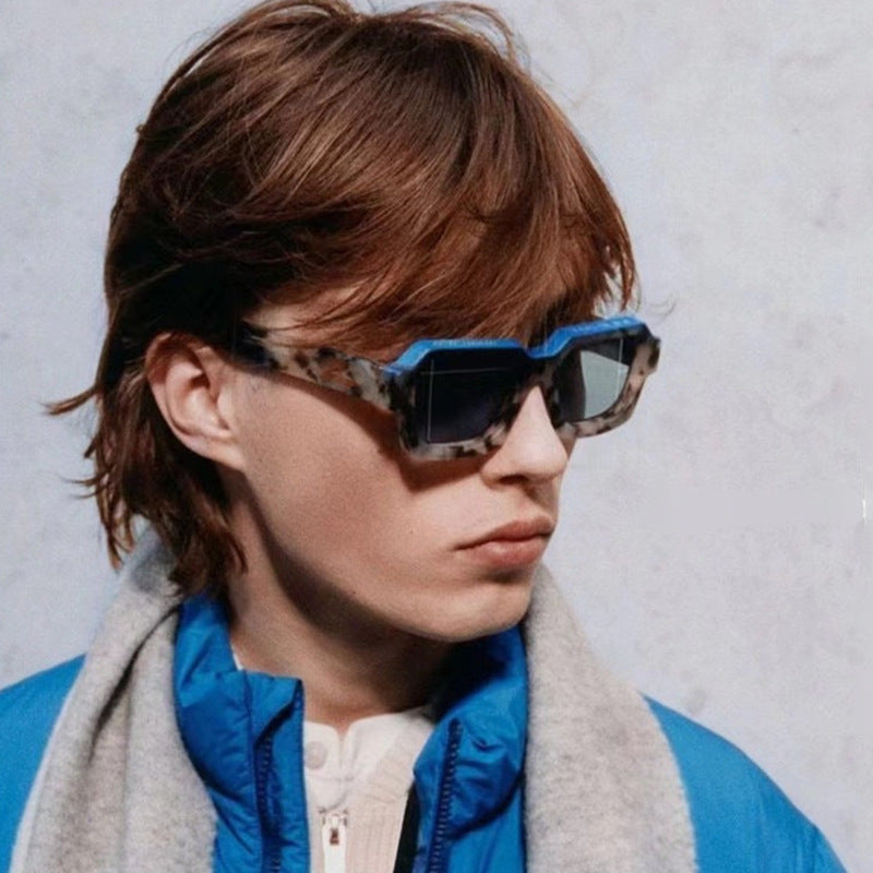 New Fashion Square Frame Sunglasses for Men and Women with a High-End Feel INS European and American style sunglasses outdoor glasses sglasses
