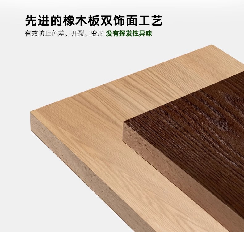 All Solid Wood Oak Sliding Door Wardrobe for Home Bedroom, Natural Wood Style, Modern Minimalist Wardrobe, Master Bedroom Wardrobe Customization