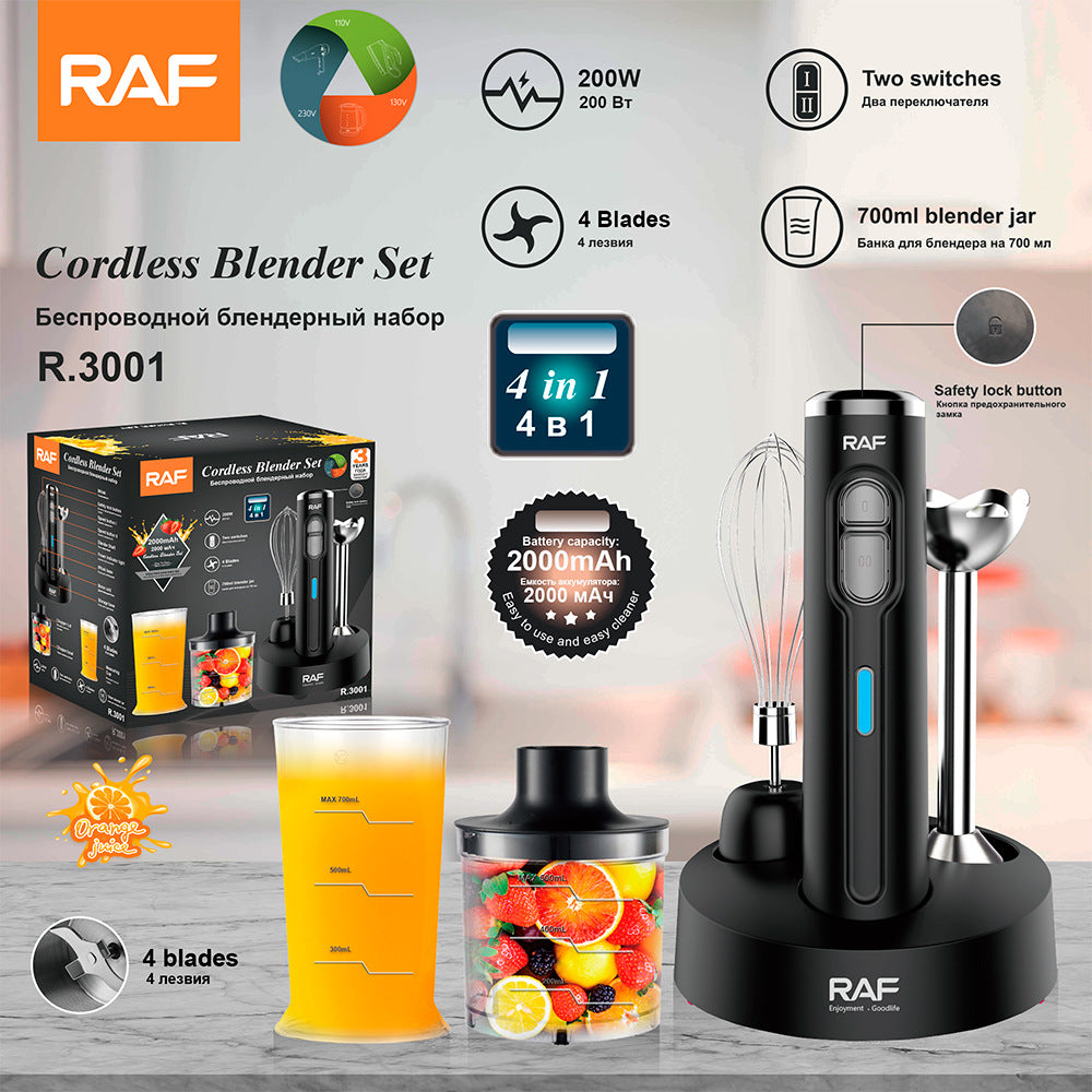 RAF EU Standard Portable Household Handheld Electric Stainless Steel Food Mixer Cooking Stick Stirrer3001