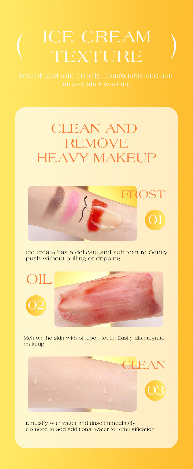 ICVC#Makeup Remover Cream Facial Cleansing Easy Makeup Removal Vitamin C Moisturizing cream30g Packaging European Beauty Makeup