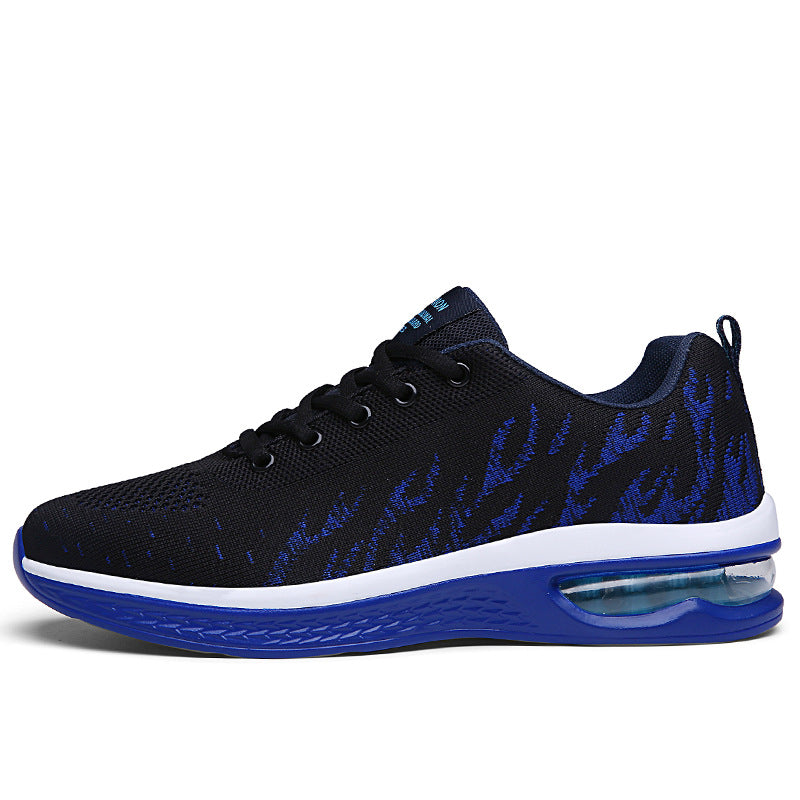 New Sports Shoes Four Seasons Casual Flyknit Breathable Cushion Running Shoes for Teenagers Ultra-light Shock-absorbing Trendy Men's Shoes