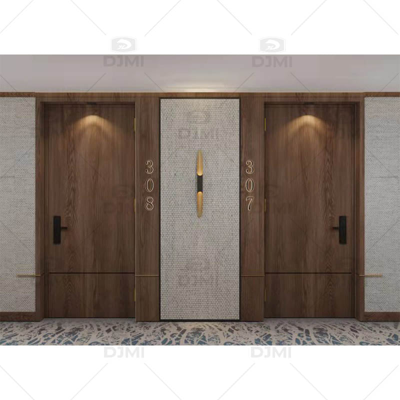 High Quality Veneered Against Rust Interior Modern Meranti Wooden Fire Rated Door