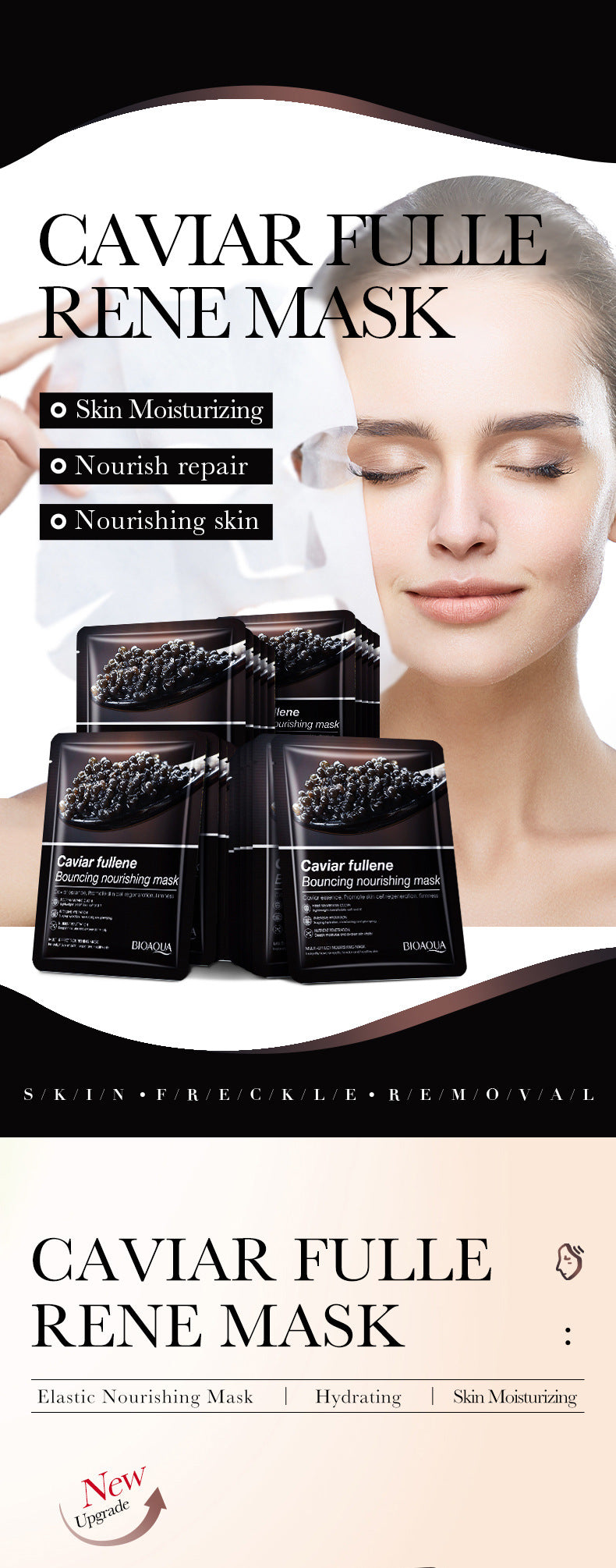 Full English Mask BIOAOUA White Truffle Moisturizing Caviar Nourishing Resurrection Grass Hydrating  Wholesale