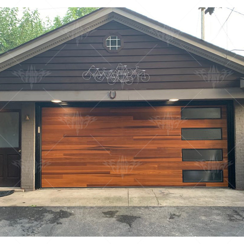 Electric Modern clear Glass Garage Door With Motor Overhead Garage Door Aluminum Alloy Glass Garage Door