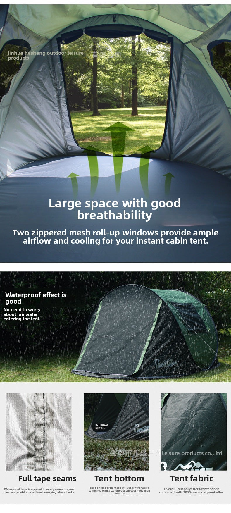 Tent Fully Automatic Folding Quick Open Sunshade Park Children Play Sand Camping Outdoor Portable Rainproof Sunproof