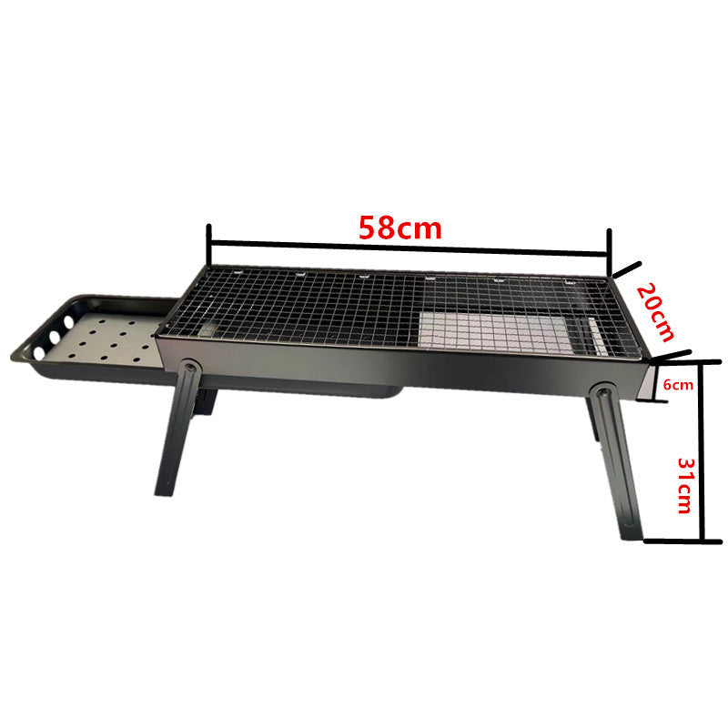 BBQ Grill Outdoor Smokeless Folding BBQ Rack Household Courtyard Charcoal Grill Portable Oven Outdoor Portable