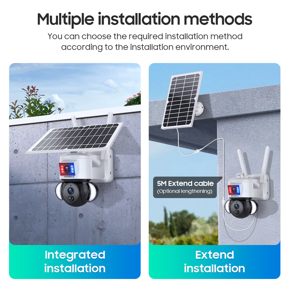 Private Model4G Solar-powered Camera600Wan Camera HD Outdoor Wireless WiFi Infrared Monitoring