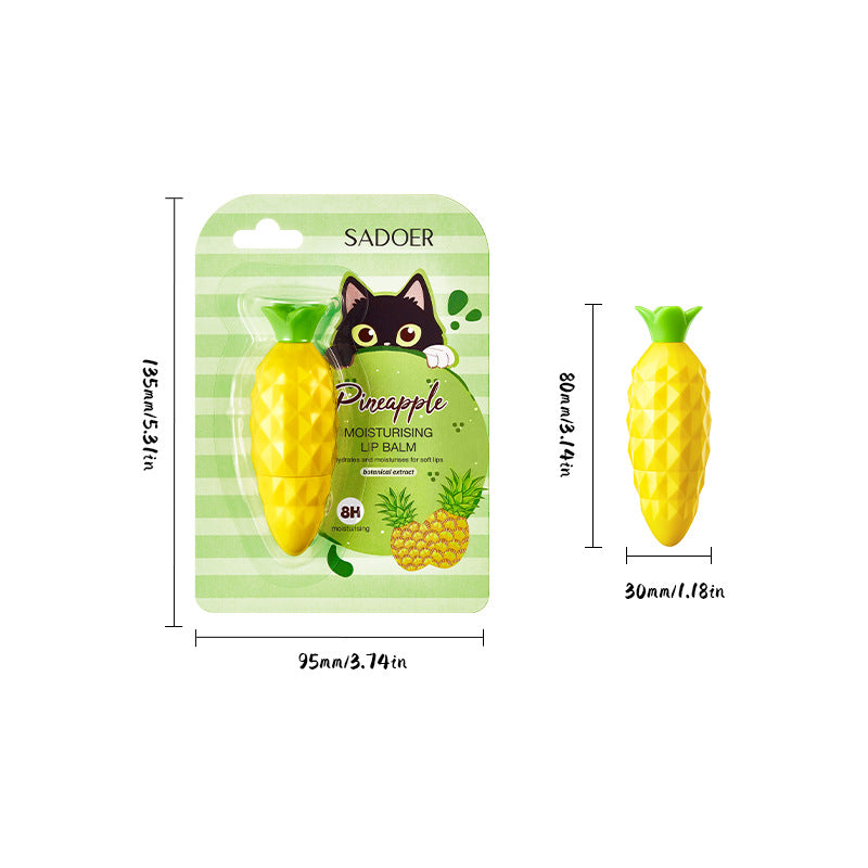 Pineapple Lip Balm SADOER Autumn and winter moisturizing lip balm wholesale for cross-border trade