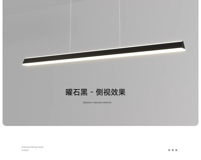 Modern Minimalist Creative Long Dining Table Minimalist Bar Counter Linear Restaurant Pendant Light Dining Room Zhongshan Lighting New Model