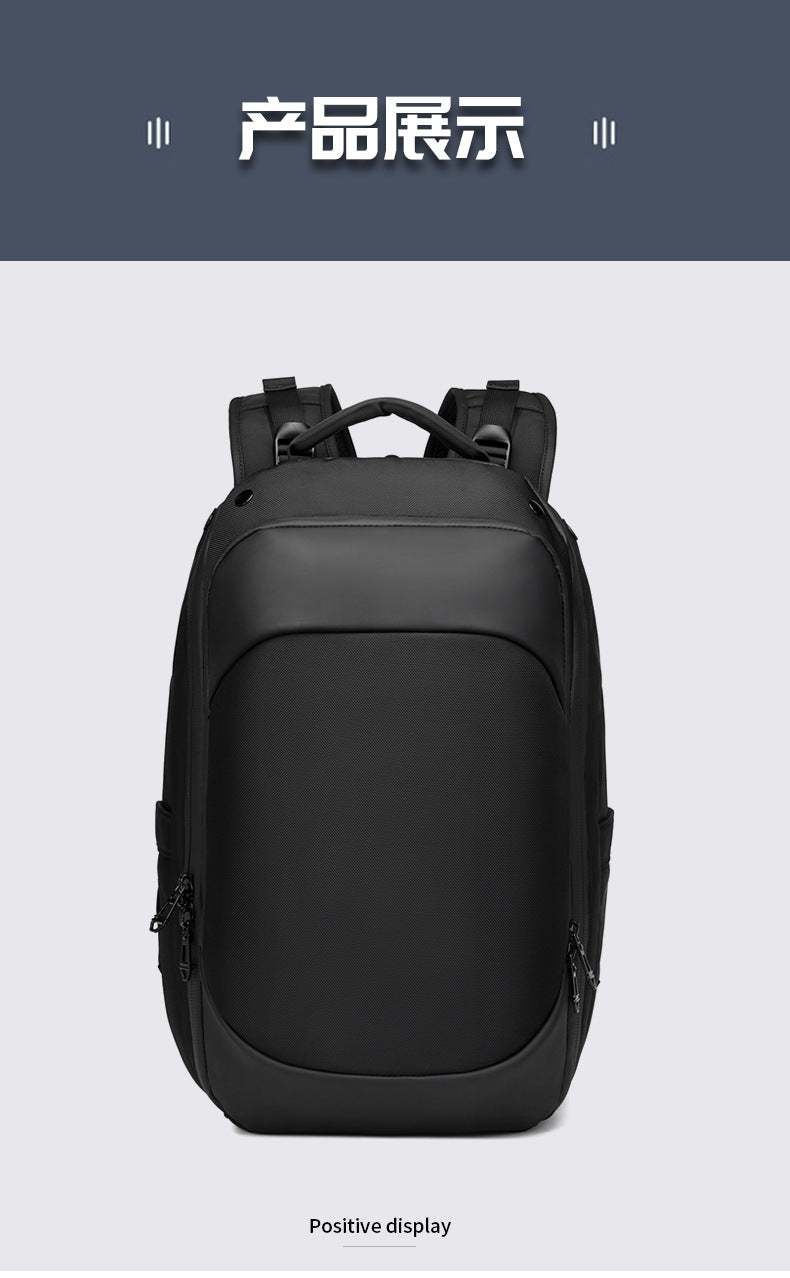 OZUKO Business Backpack for Men, Double Shoulder Laptop Bag, Waterproof, Large Capacity, Commuter School Bag, College Student Trendy Brand, High-End Feel