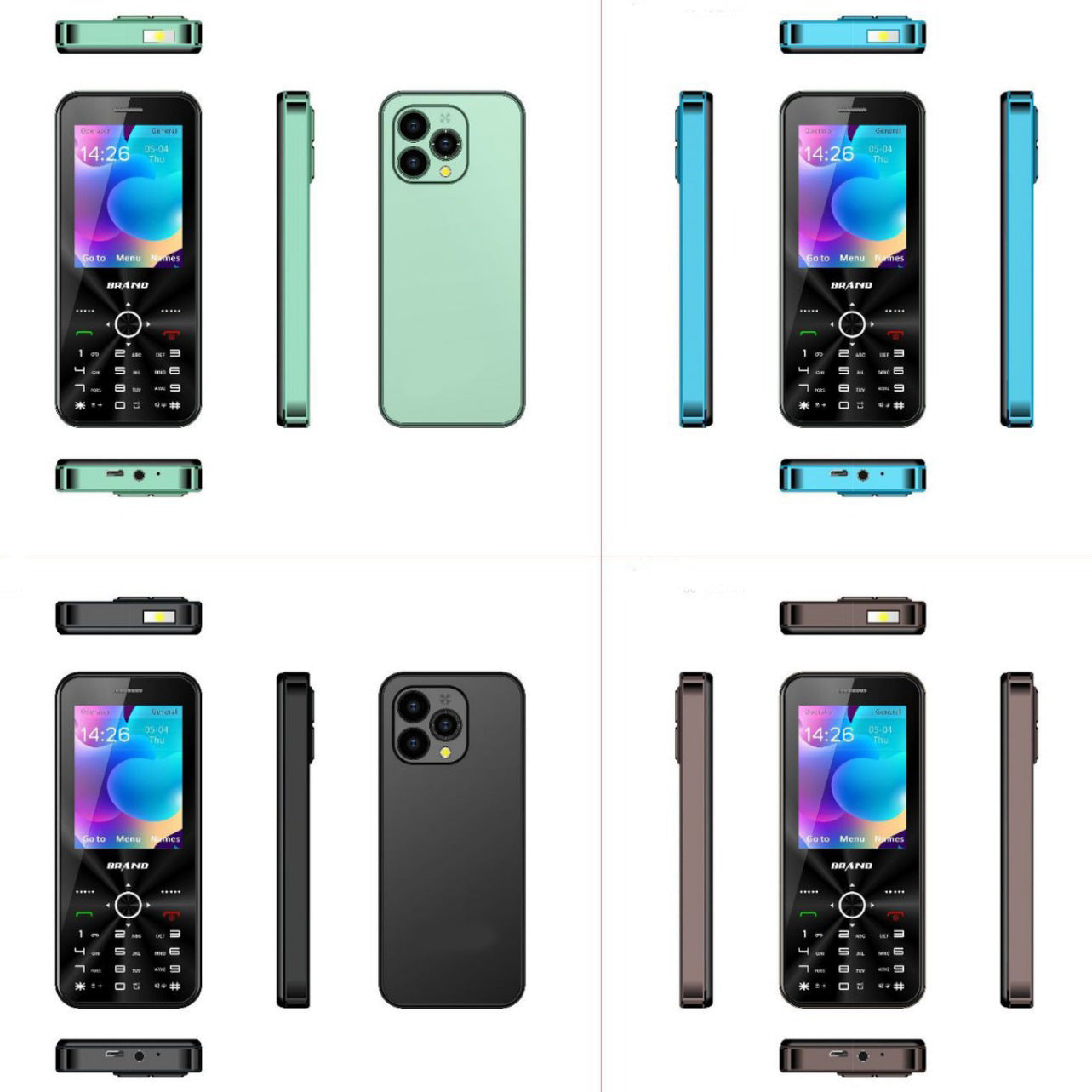 Mobile Phone i15Pro Ultra-long standby time for Seniors' Phones3G Button Dual SIM Student Elderly Phone Wholesale