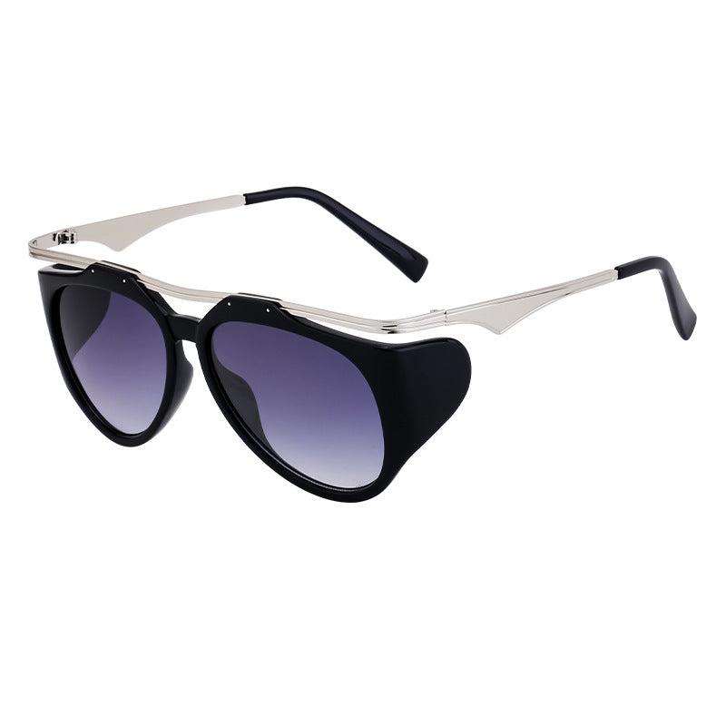 Europe and America INS Fashionable Sunglasses for Women, Irregular Cat Eye Sunglasses, Trendy Full Frame Sun Protection Glasses sunglasses