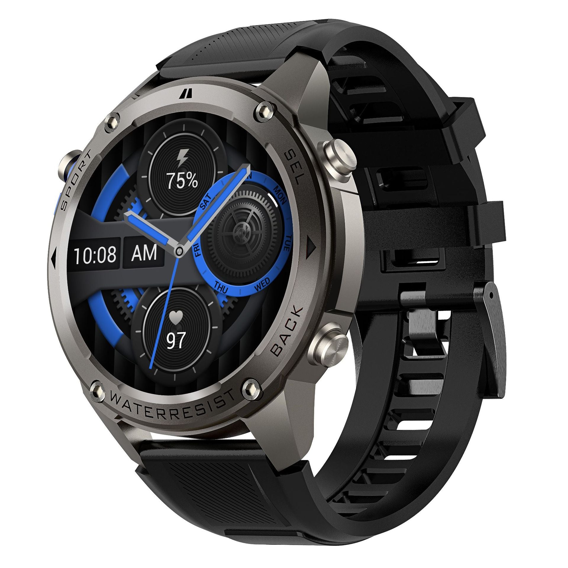 DM56Smart Watch1.52inch Bluetooth call heart rate pedometer sleep monitor GPS Positioning Three-Proof Sports