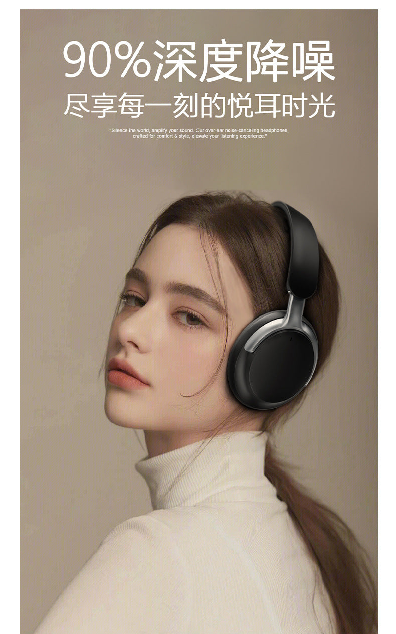 Head-mounted Bluetooth Wireless Earphones ANC Noise reduction, ultra-long battery life, full-ear support, customizable stereo sound