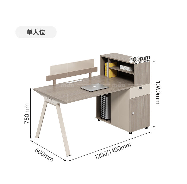 Staff Desk Office Desk and Chair Set Simple Modern Office Partition Computer Desk Employee Desk Six-Person Booth
