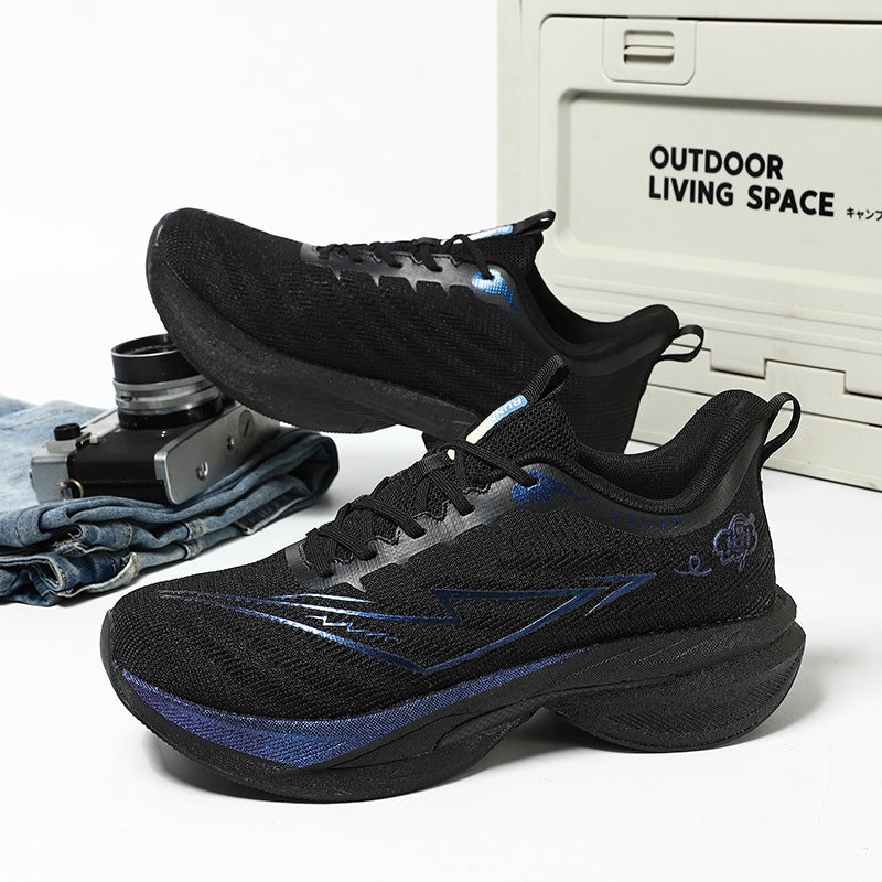 Spring and Summer Rebound Shock Absorption Carbon Plate Support Running Shoes Mesh Breathable Sports Shoes Lightweight Shock Absorption Anti-Slip Running Shoes