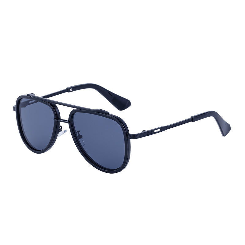 Vintage Double Bridge Aviator Sunglasses for Men Outdoor Driving Sun Protection Sunglasses Wholesale Personality Glasses shades