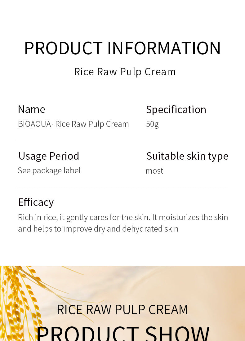 Full English Rice Skincare Set BIOAOUA Rice Puree Series Six-Piece Set Box  Wholesale