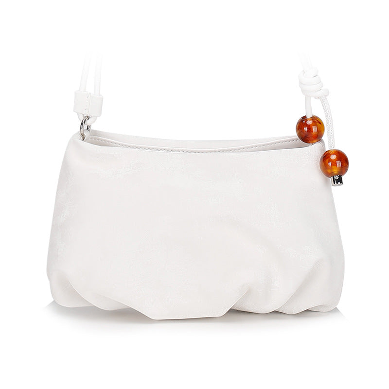 New Chinese Style Pleated Cloud Dumpling Bag Versatile Design Single Shoulder Women's Bag Textured Fashion Crossbody Women's Bag