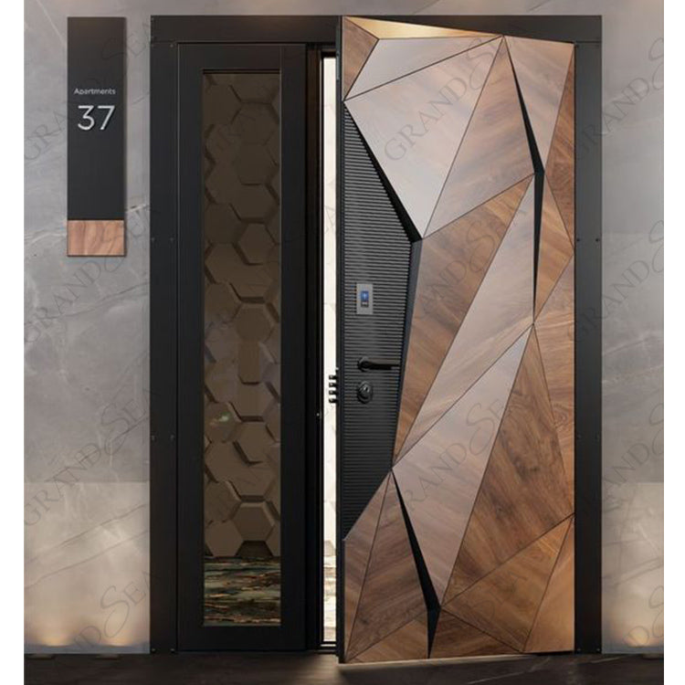 American Style Contemporary Solid Wood Entry Main Entrance Doors Front Doors for Houses Modern Exterior Main Pivot Door
