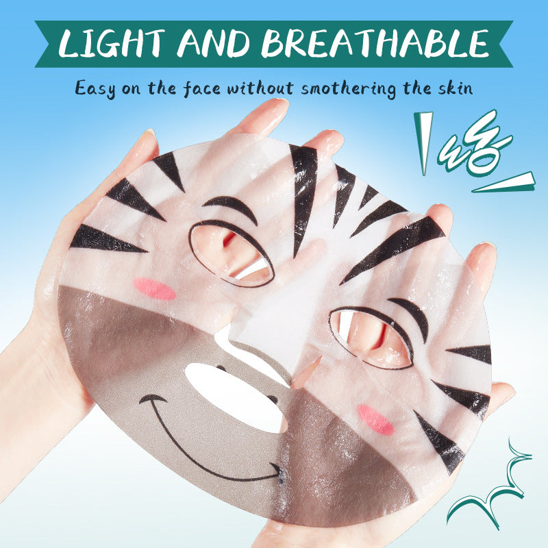 Full English Animal Zebra Pattern Skin Rejuvenation Mask SADOER Moisturizing and Hydrating Face Mask  Wholesale