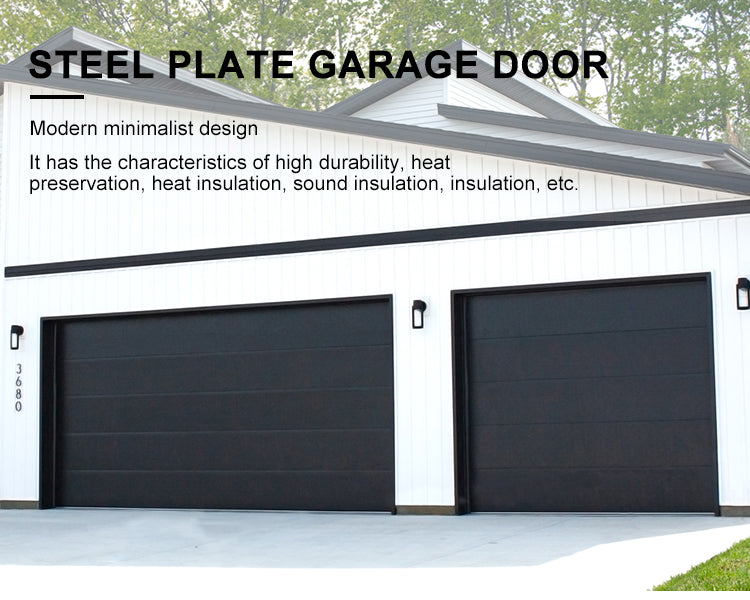 High Quality Automatic Overhead Sectional Hurricane Impact Full Board Insulated Steel Panel Aluminum Garage Doors