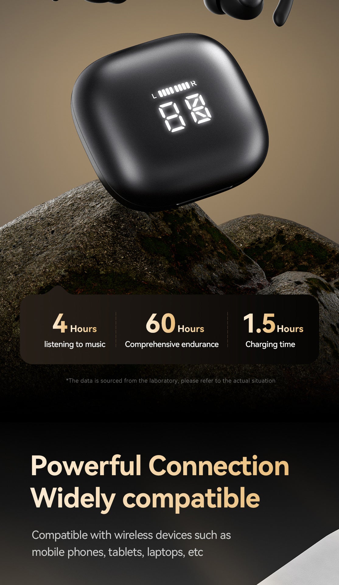 2025New M145Bluetooth ear-hook headphones with digital display OWS In-ear ultra-long battery life earphones private model