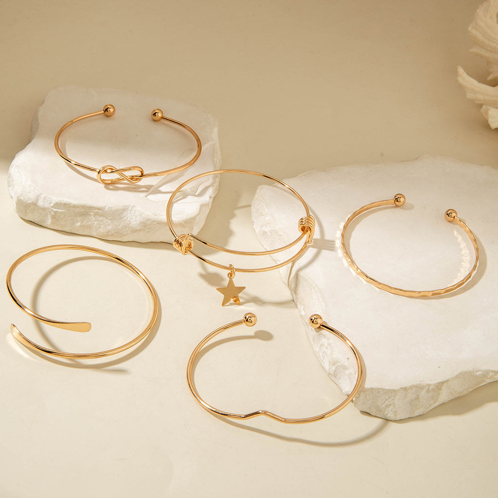 European and American Ornament Stackable Round Imitation Pearl Smooth Open Bracelet Fashion Jewelry Bracelet Wholesale