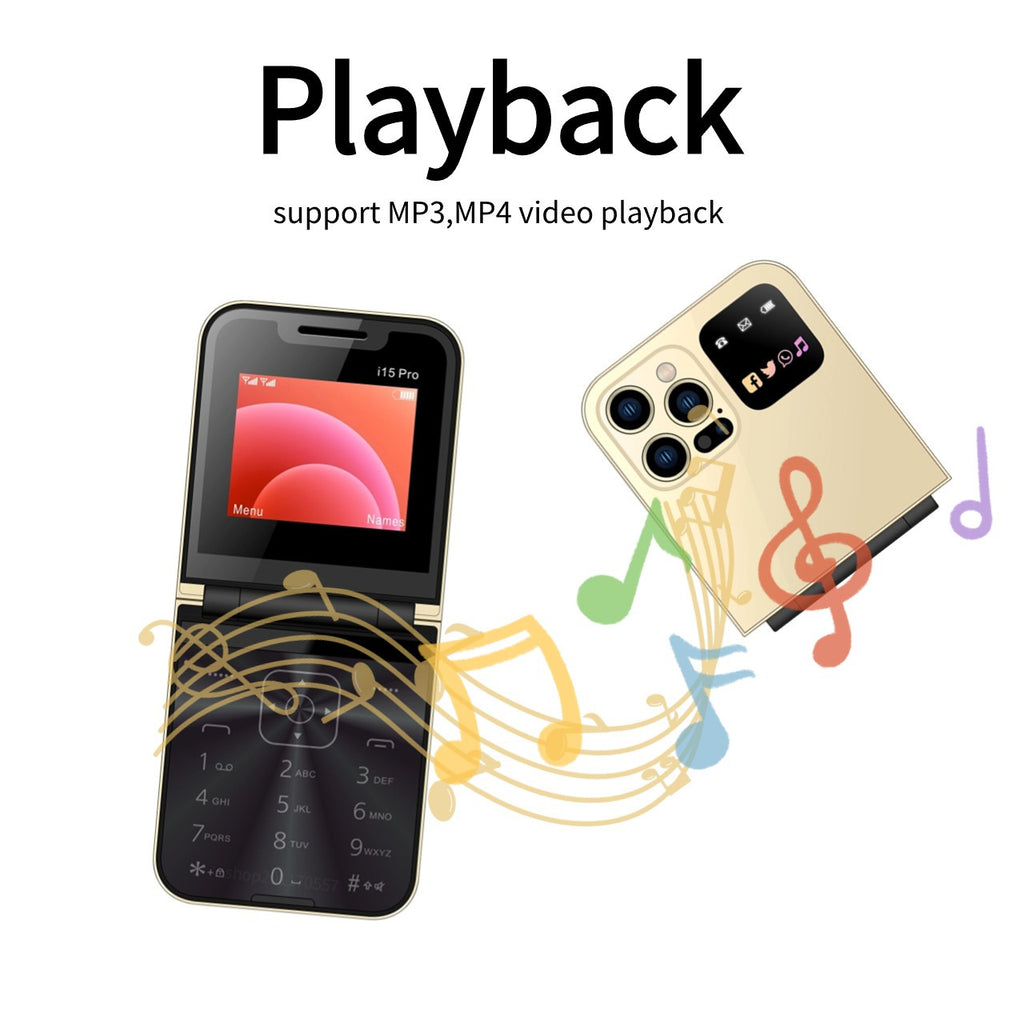 Wholesale Hot Selling Foldable Mobile Phone for Elderly Bluetooth Dialing Student Backup Feature Phone Card Phone Foldable