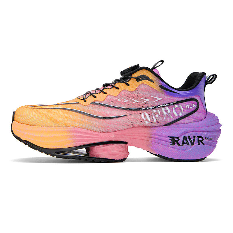 2025Autumn Winter New Double Mesh Comfortable Knob Buckle Sports Shoes Parent-Child Super Soft Sole Carbon Plate Wear-Resistant Running