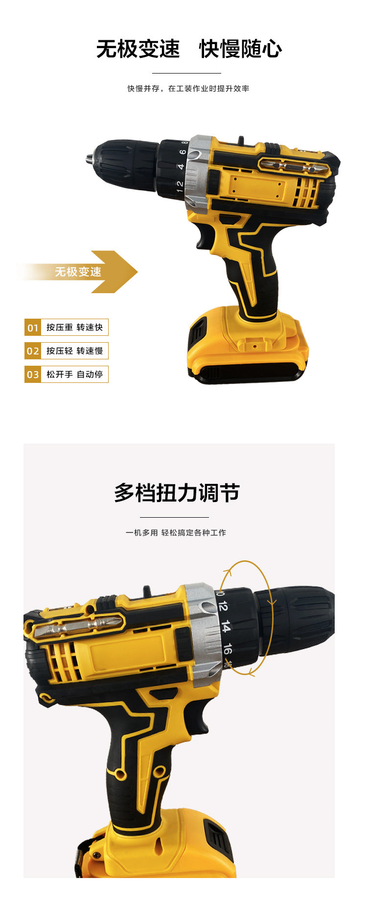 DW Hardware Tool Set Repair Tools Multi-Functional Electric Drill Impact Drill Electrician Complete Set