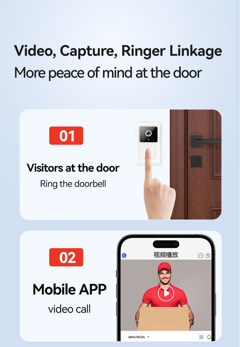 M9Intelligent visual doorbell WiFi Wireless HD Smart Home Intercom Bell Intelligent Security
