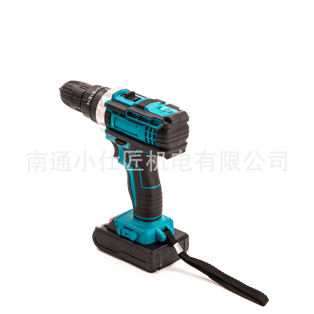Cross-Border AliExpress Foreign Trade Handheld Drill Impact Electric Drill Brushless Rechargeable One Battery One Charger Lithium Battery Tool
