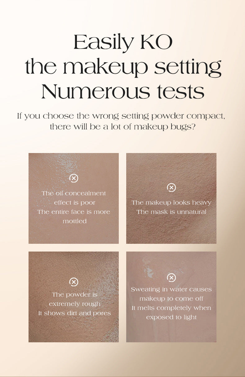 ICVC#1204Oil Control Powder Nude Makeup Setting Loose Powder5g Comes with makeup mirror, e-commerce version